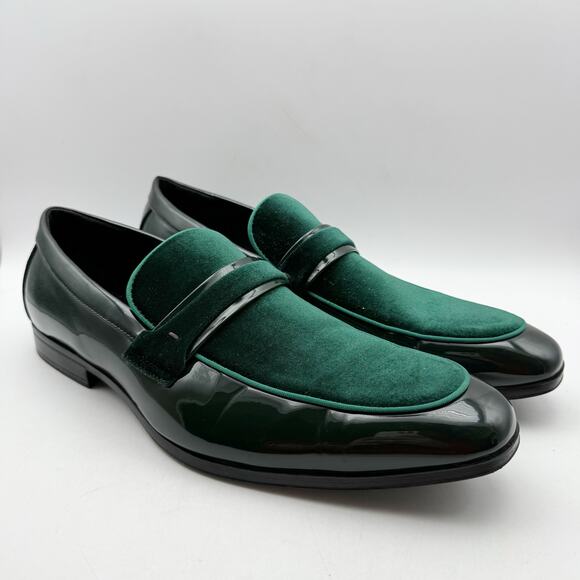 Stacy Adams Mens Spratley Saddle Slip-On Loafers US 15 M Green GUC main image 4